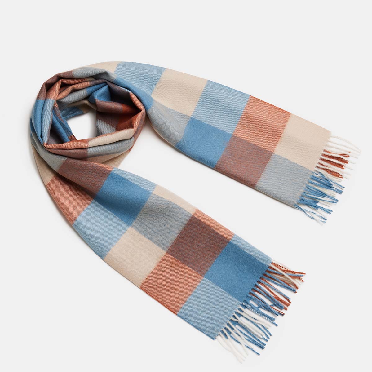 Baby-alpaca check-pattern scarf by Snøluv