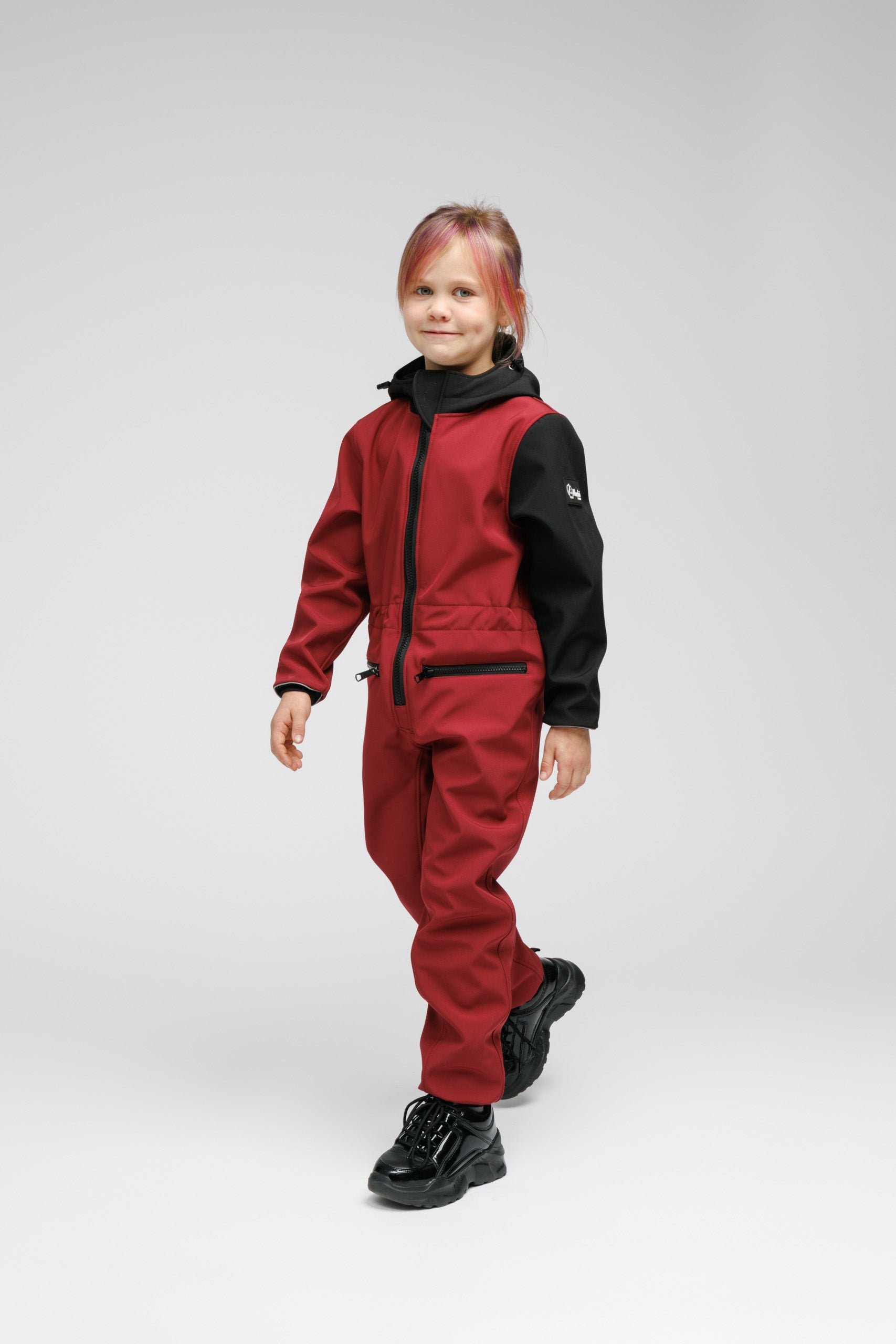 Toddler softshell suit rated for Nordic winter weather