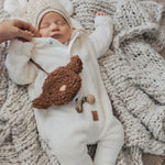 Eared Jumpsuit for Babies and Kids - Fuzzy Ecru