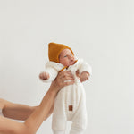 Eared Jumpsuit for Babies and Kids - Fuzzy Ecru