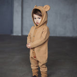 Eared Jumpsuit for Babies and Kids - Mustard
