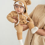 Eared Jumpsuit for Babies and Kids - Mustard