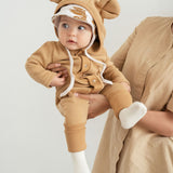 Eared Jumpsuit for Babies and Kids - Mustard