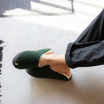TOKU Brussels Slippers with Lambswool - Dark Green