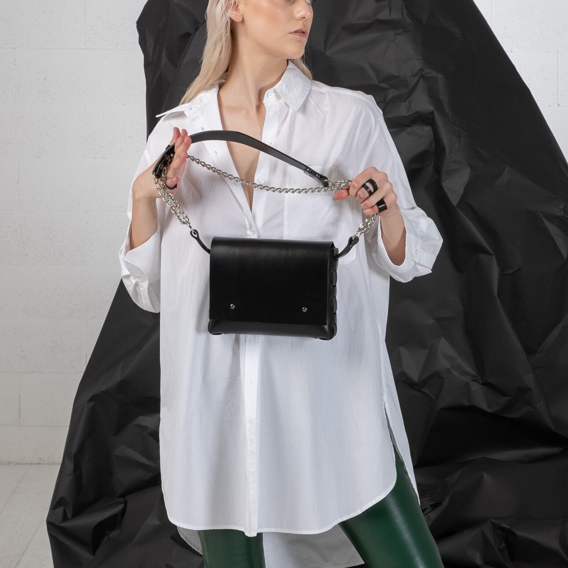 Leather Handbag Agatha No 3 Chain Strap Design - Snøluv