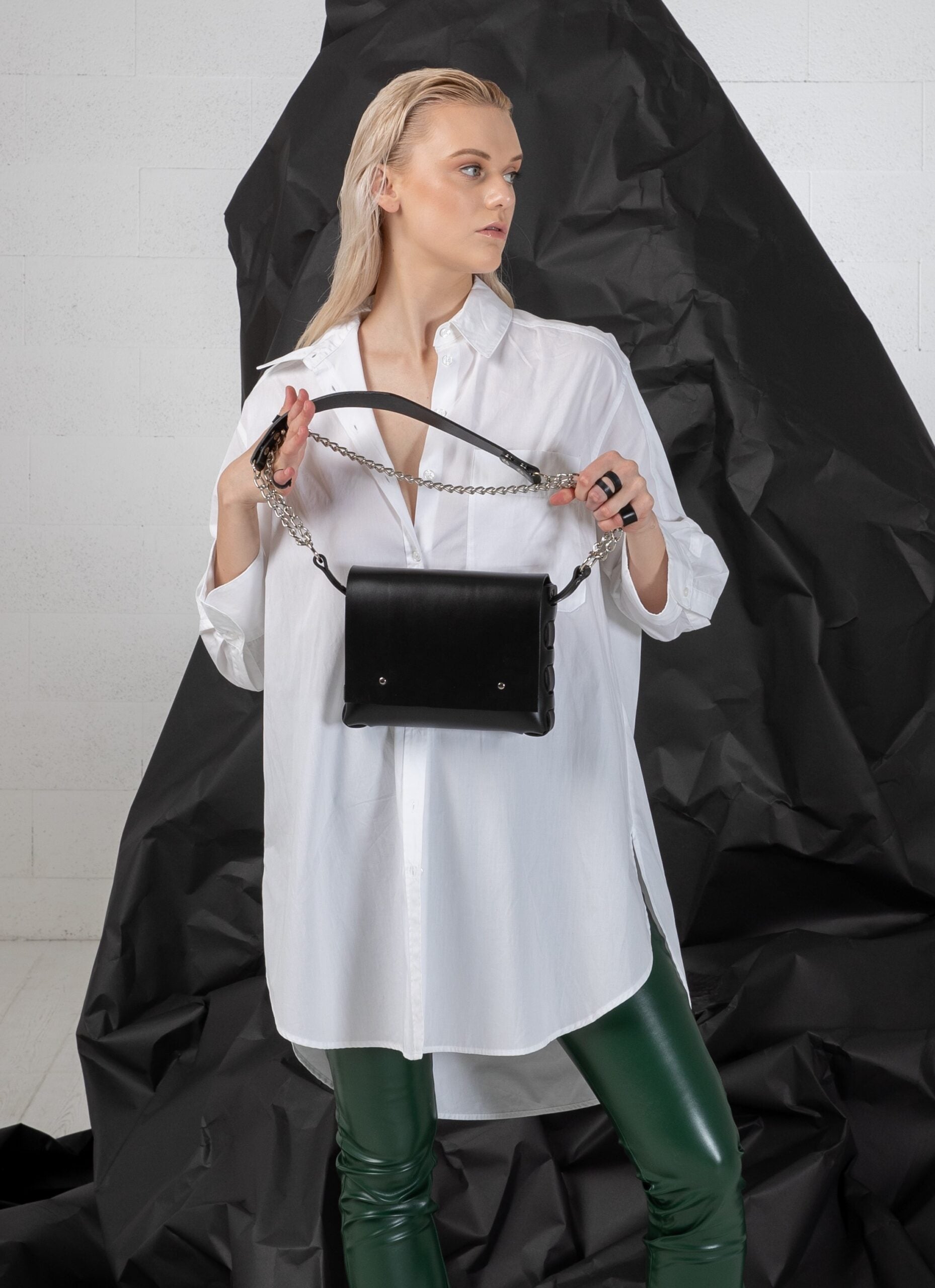 Leather Handbag Agatha No 3 Chain Strap Design - Snøluv