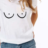 Organic Cotton Oversized T-Shirt - Boobs - Snøluv