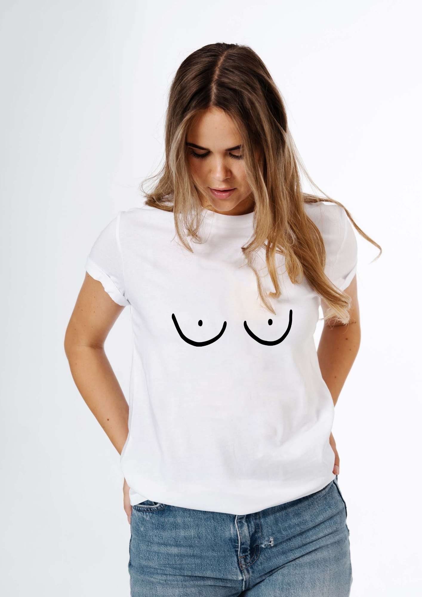 Organic Cotton Oversized T-Shirt - Boobs - Snøluv
