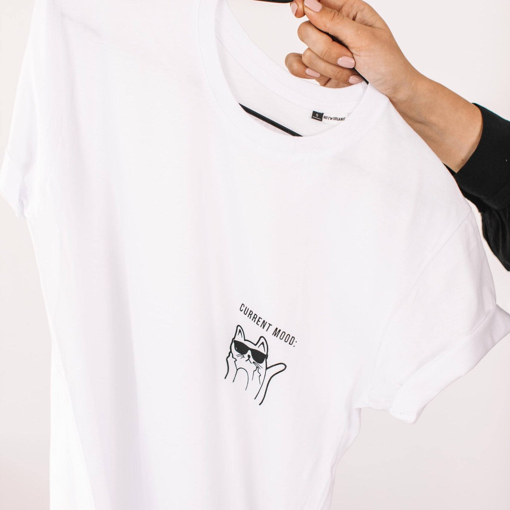 Organic Cotton Oversize T-Shirt – Kitty Current Mood - Snøluv