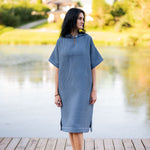 Short-Sleeve Surf Poncho - Cotton Waffle