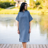 Short-Sleeve Surf Poncho - Cotton Waffle