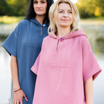 Short-Sleeve Surf Poncho - Cotton Waffle
