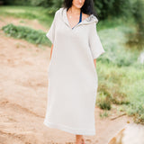 Short-Sleeve Surf Poncho - Cotton Waffle