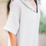 Short-Sleeve Surf Poncho - Cotton Waffle