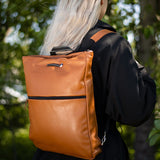 Barbara Leather Backpack - Calvados