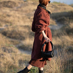 Soft Leather Baguette Handbag Luna