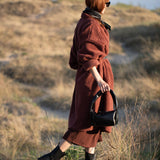 Soft Leather Baguette Handbag Luna