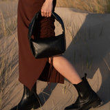 Soft Leather Baguette Handbag Luna