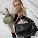 Soft Leather Baguette Handbag Luna