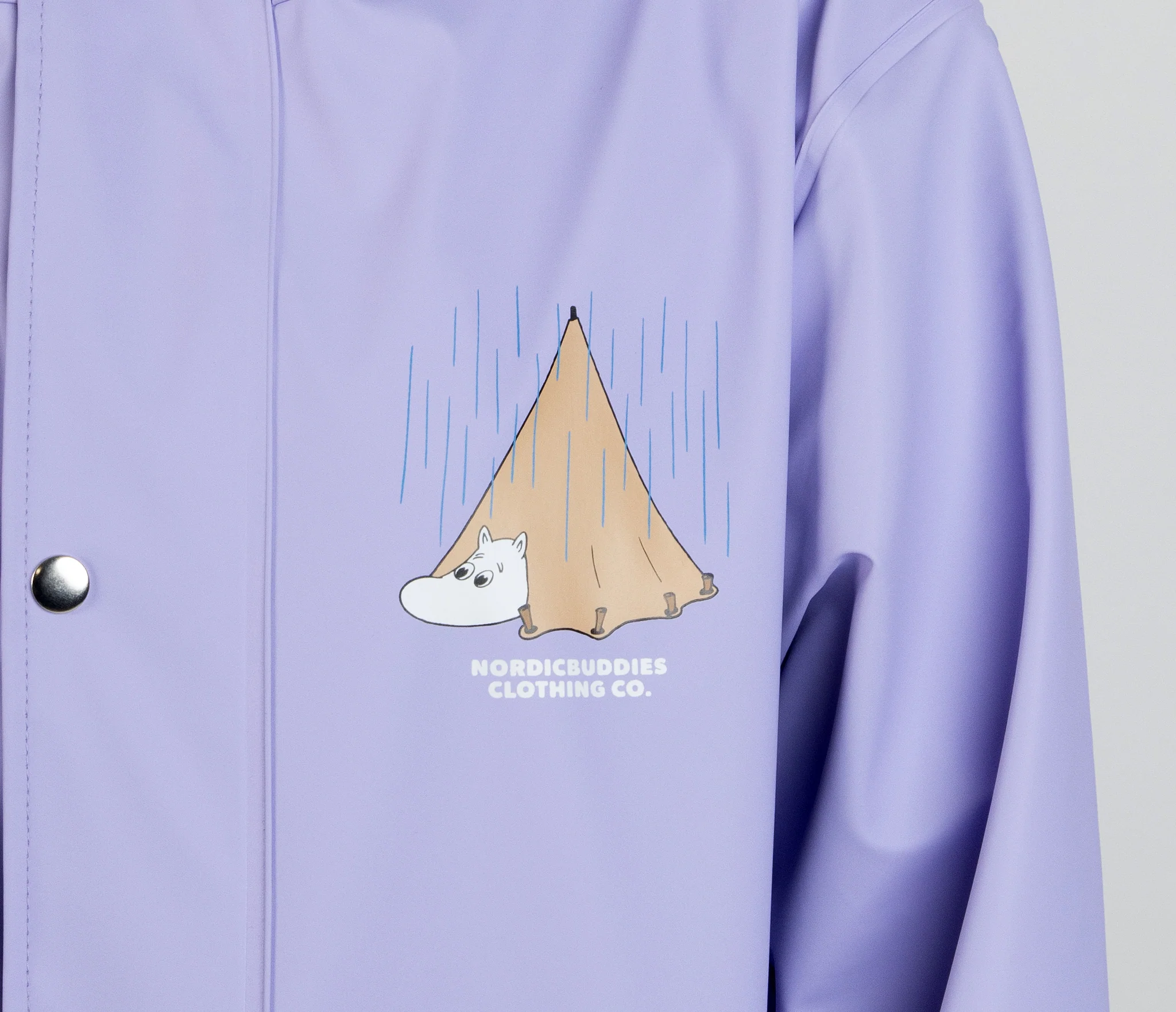 Moomin Rain Jacket Unisex Waterproof- Lilac - Snøluv