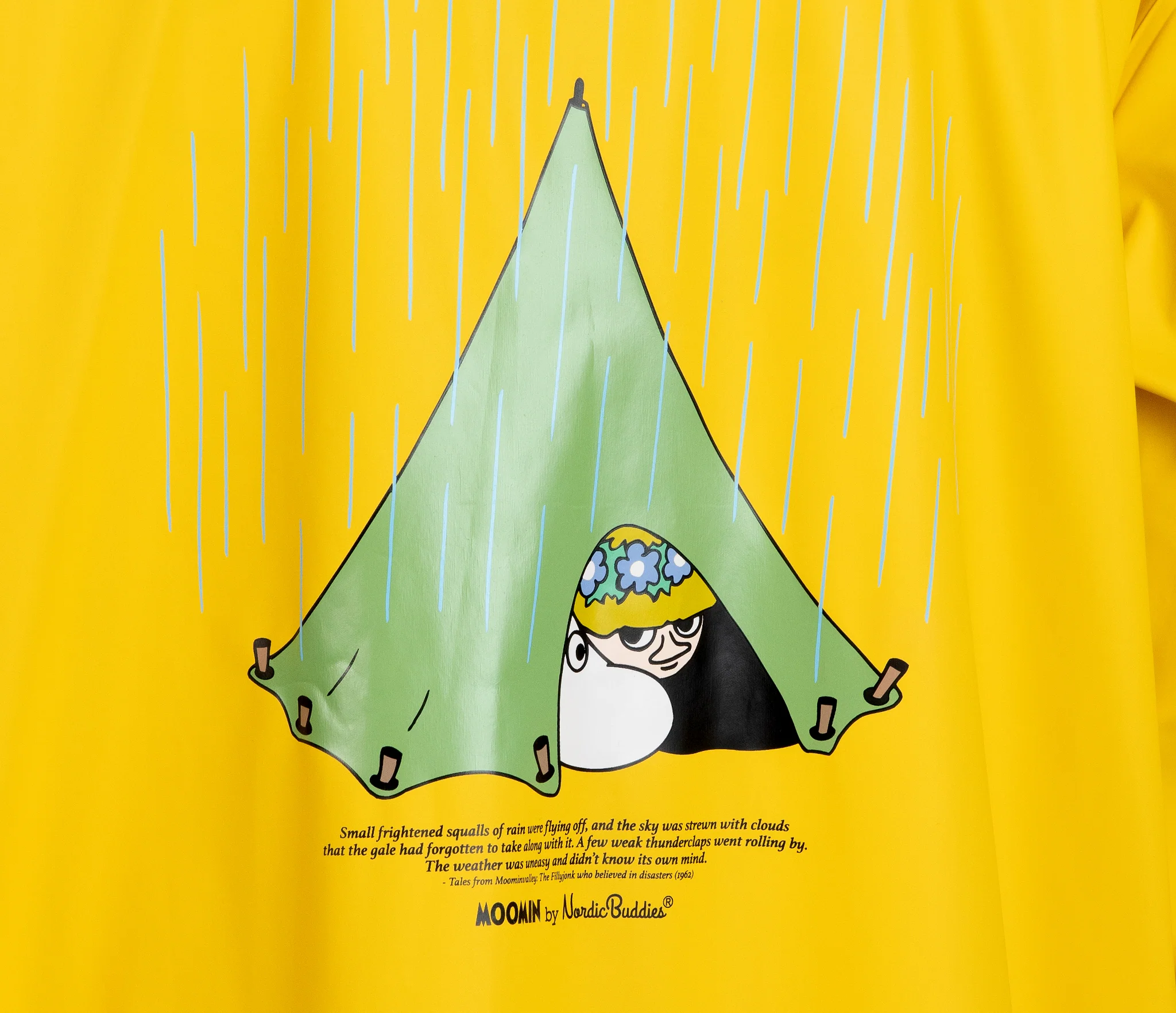 Moomin Waterproof Jacket Unisex Windproof - Yellow - Snøluv