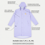 Moomin Rain Jacket Unisex Waterproof- Lilac - Snøluv
