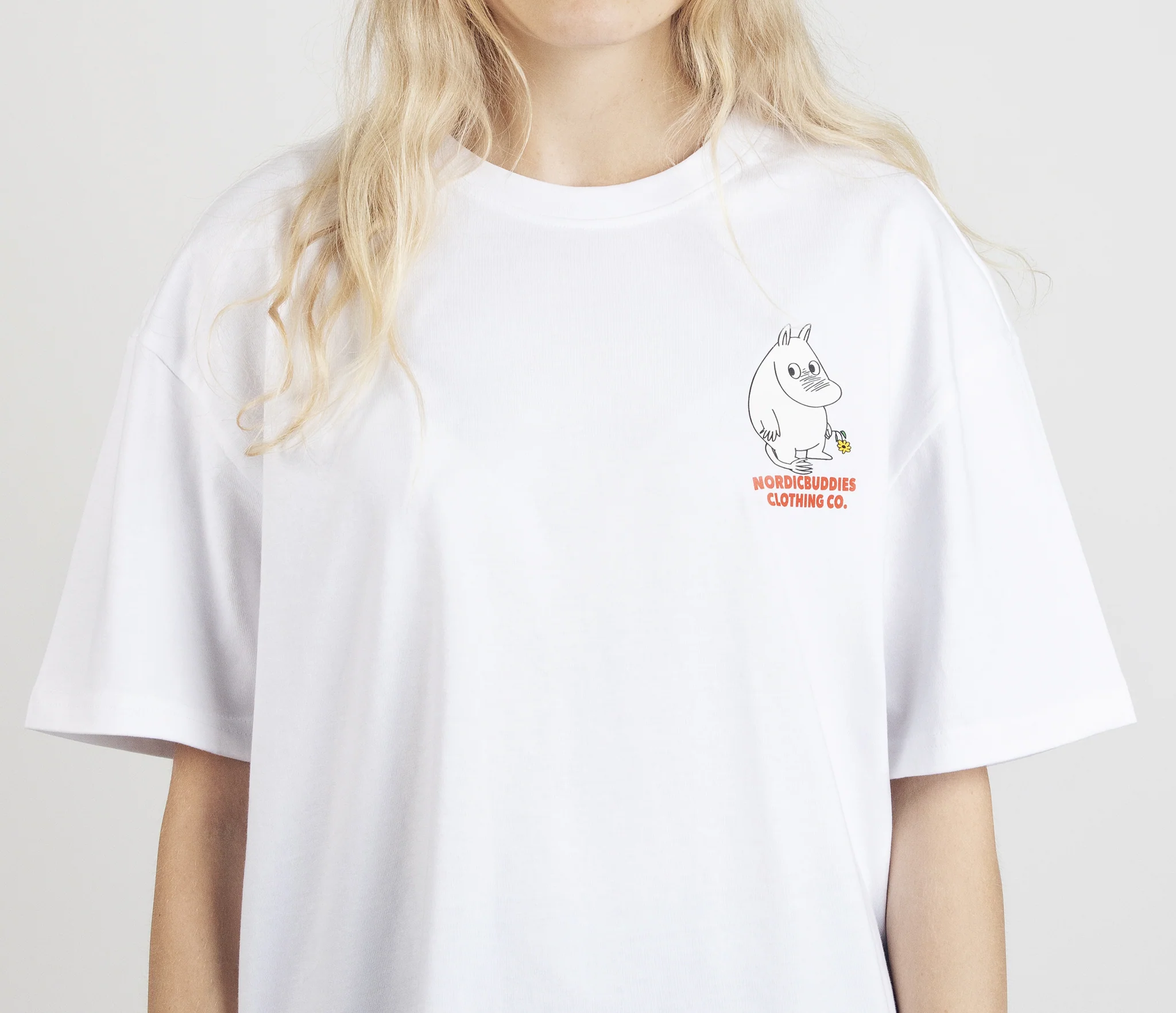 Moomintroll's Flower T-Shirt Unisex - White - Snøluv