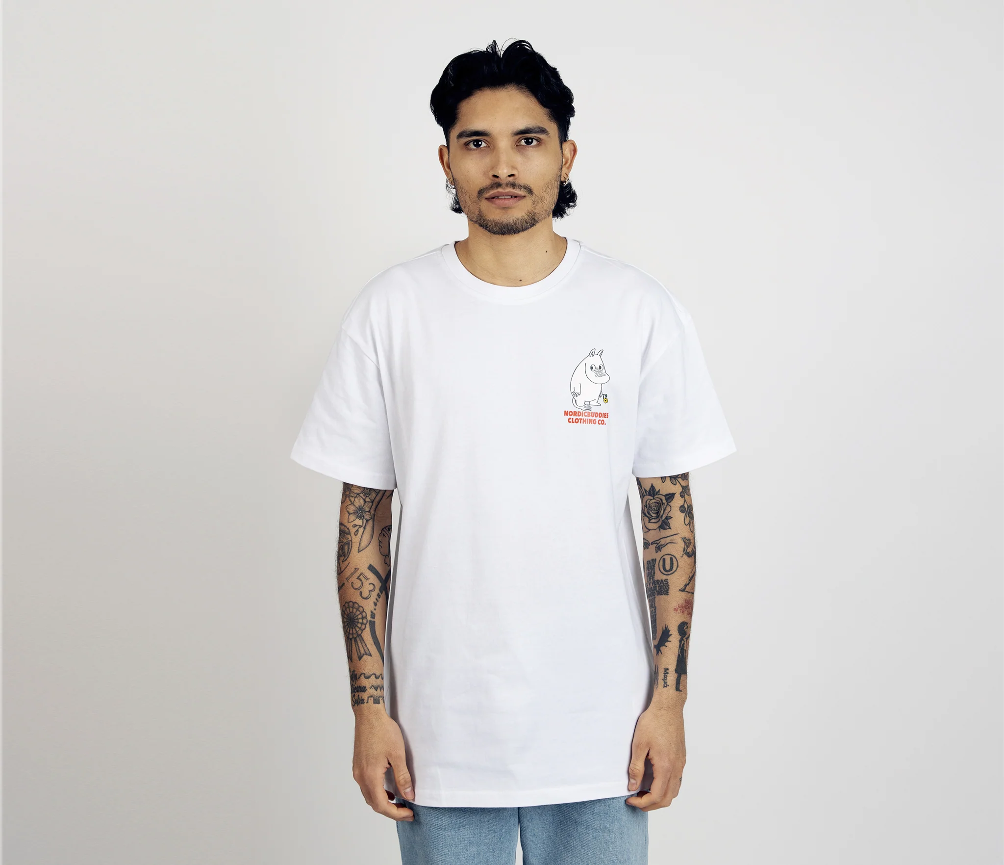 Moomintroll's Flower T-Shirt Unisex - White - Snøluv
