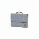 Laptop Briefcase Sören - Grey, Recycled PET Felt