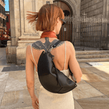 Leather Handbag Olivia Black Handmade - Snøluv
