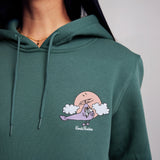 Moomin Unisex Hoodie Moominhouse Green, Premium Cotton - Snøluv
