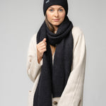 Natural Baby Alpaca and Merino Wool Light Fisherman's Rib Scarf