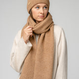 Natural Baby Alpaca and Merino Wool Light Fisherman's Rib Scarf