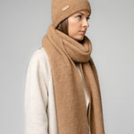 Natural Baby Alpaca and Merino Wool Light Fisherman's Rib Scarf