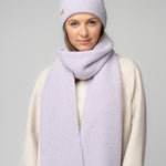 Natural Baby Alpaca and Merino Wool Light Fisherman's Rib Scarf