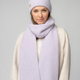 Natural Baby Alpaca and Merino Wool Light Fisherman's Rib Scarf