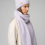 Natural Baby Alpaca and Merino Wool Light Fisherman's Rib Scarf