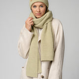 Natural Baby Alpaca and Merino Wool Light Fisherman's Rib Scarf