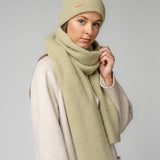 Natural Baby Alpaca and Merino Wool Light Fisherman's Rib Scarf