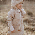 Hooded Baby Romper, Grasshopper, sewn in Poland