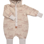 Hooded Baby Romper, Grasshopper