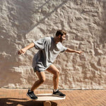Round Balance Board With Exercise Roll - Side Logo
