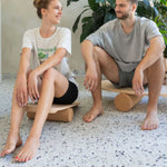 Round Balance Board With Exercise Roll - Side Logo