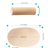 Round Balance Board With Exercise Roll - Side Logo