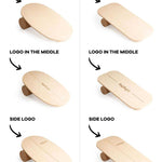 Round Balance Board With Exercise Roll - Side Logo