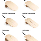 Round Balance Board With Exercise Roll - Side Logo