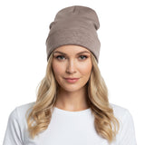 Taupe merino wool beanie by Lenne