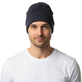 Navy merino wool beanie by Lenne
