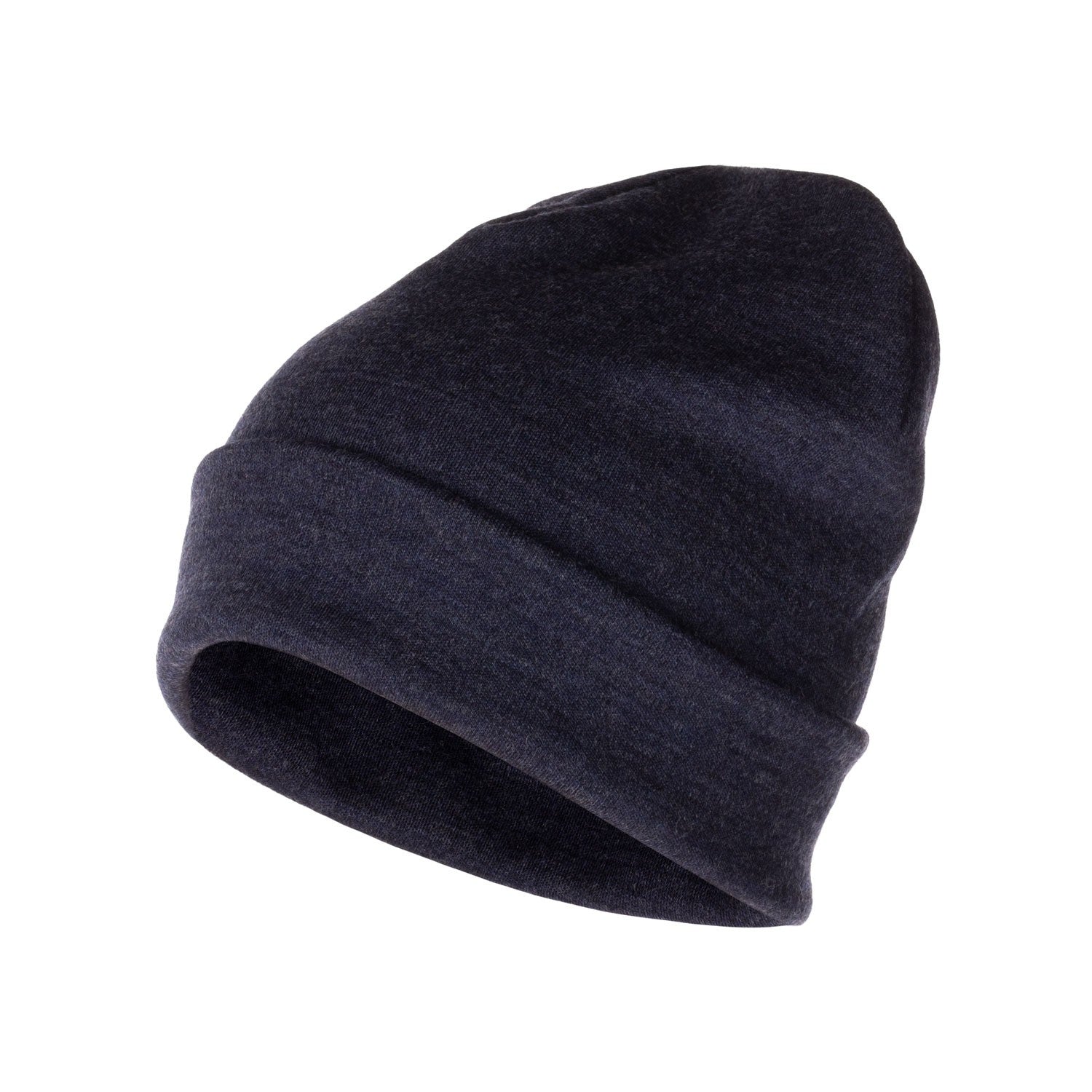 Navy merino wool beanie by Lenne, view 2