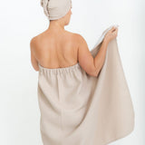 Cotton Waffle Sauna Wrap With Velcro